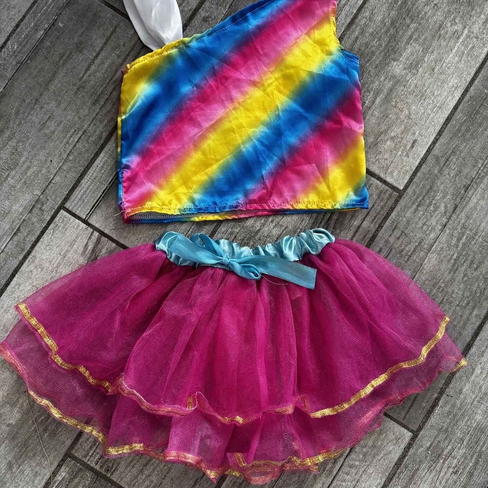 Vibrant Rainbow Kids Costume Set